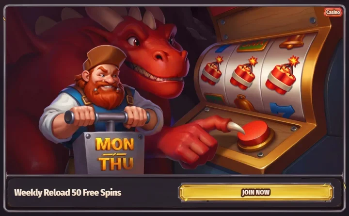 Dragonia Casino free spins GR – εβδομαδιαία 50 δωρεάν περιστροφές